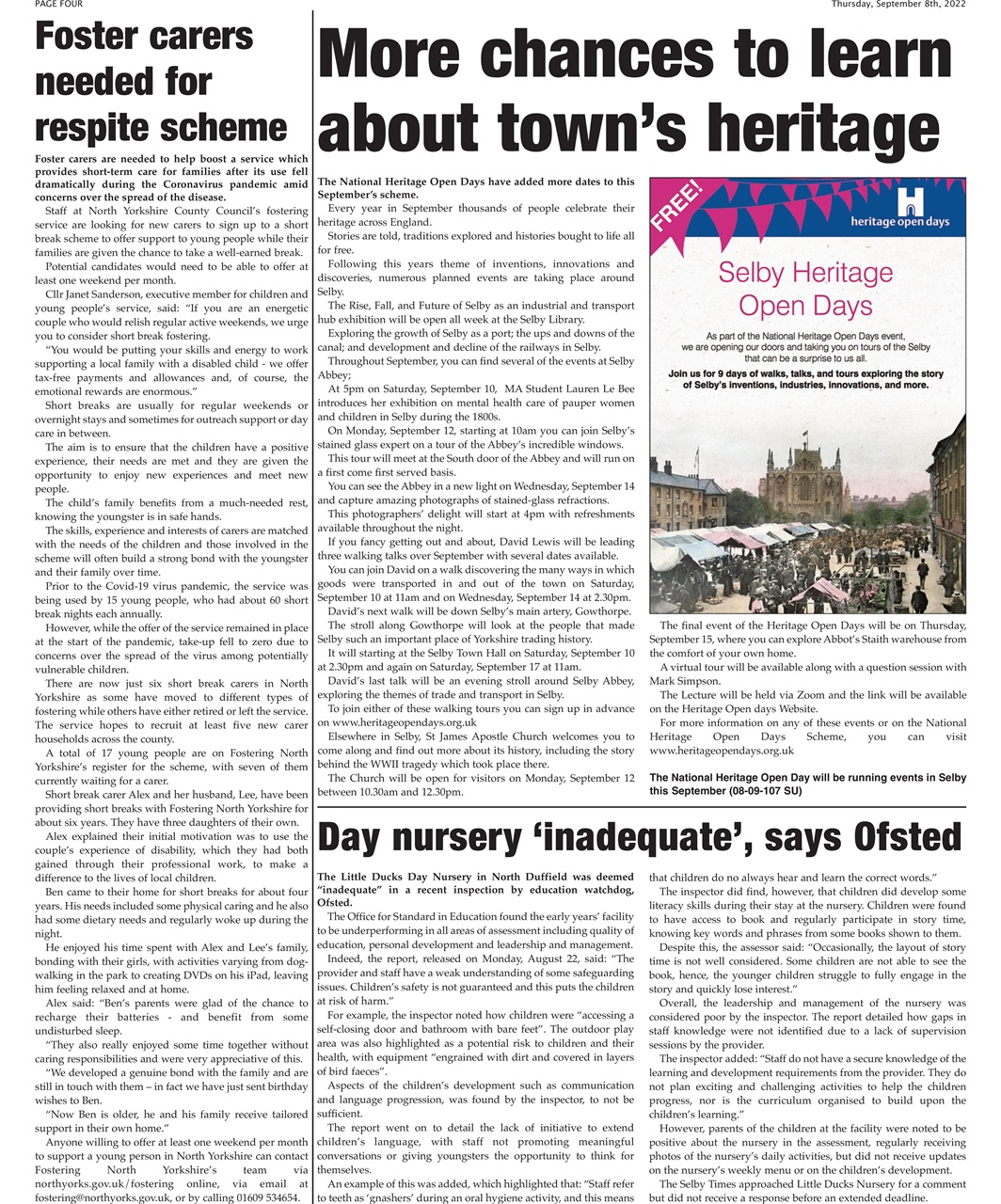 Selby Times Preview Pages
