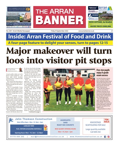 Arran Banner issue 09/09/2022