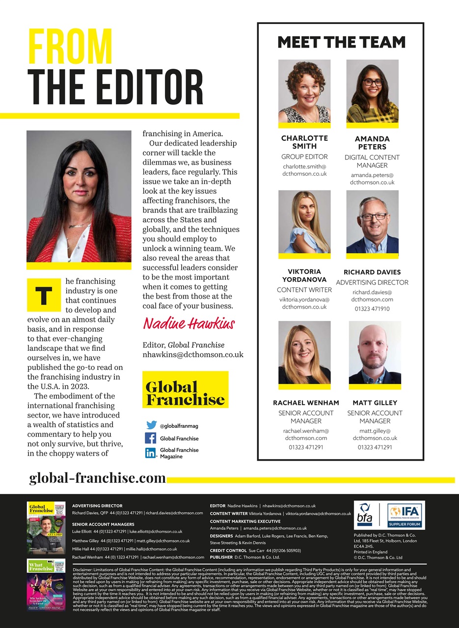 Global Franchise Preview Pages