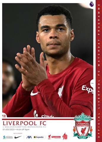 Liverpool FC Programmes issue vs Wolverhampton Wanderers 22/23