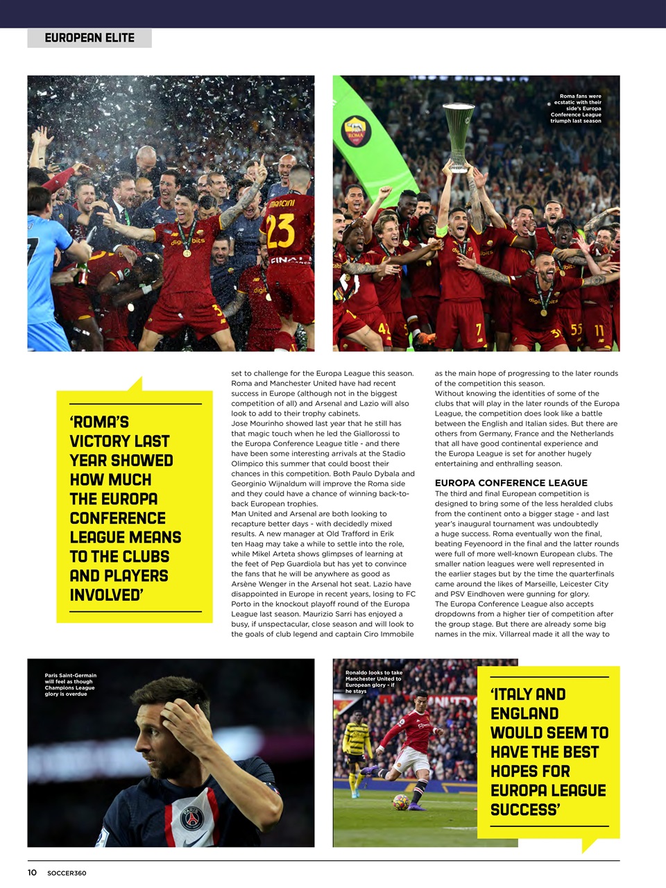 Soccer 360 Preview Pages