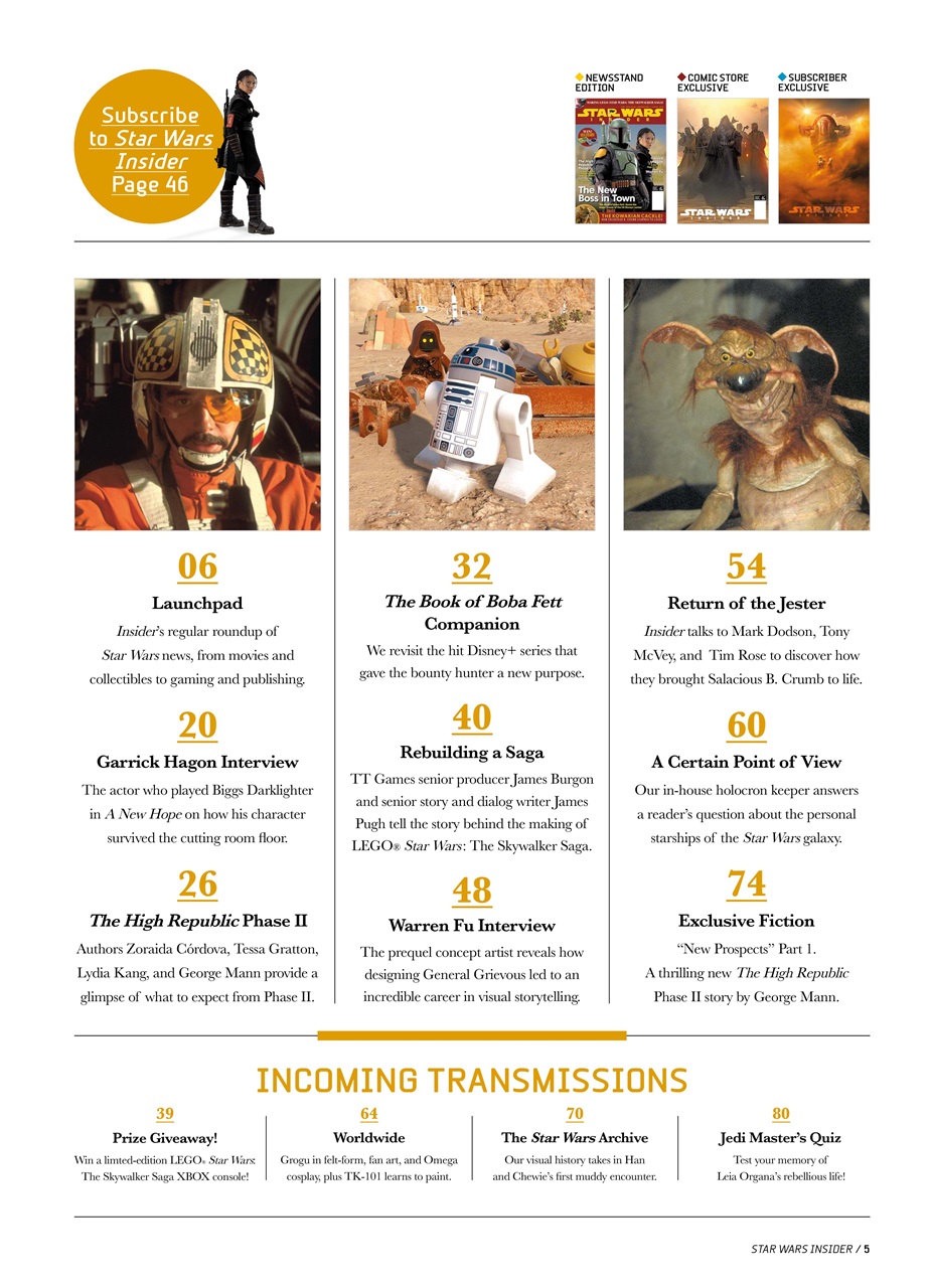 Star Wars Insider Preview Pages