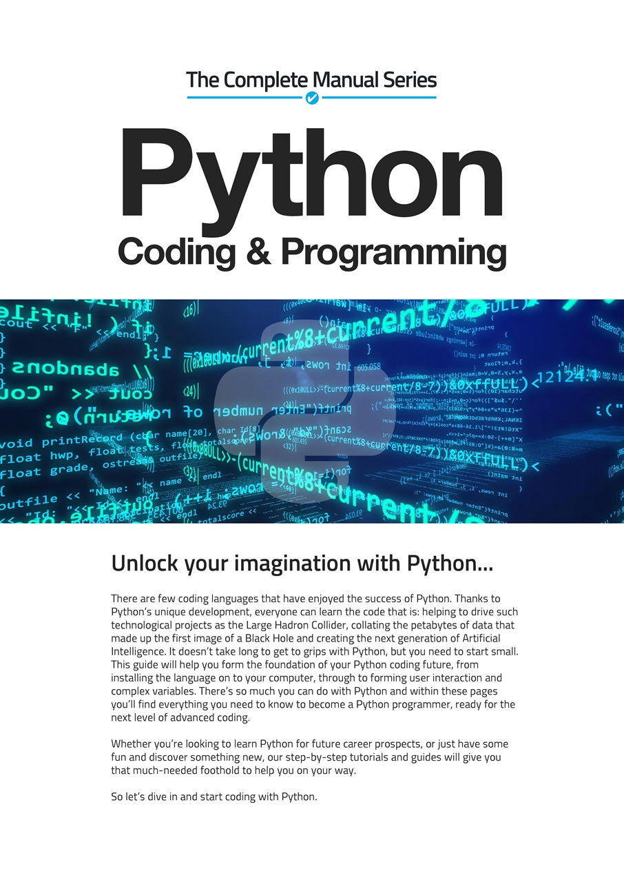 Python Coding The Complete Manual Magazine - Autumn 2022 Back Issue