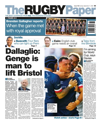 The Rugby Paper issue 11 Sep 2022
