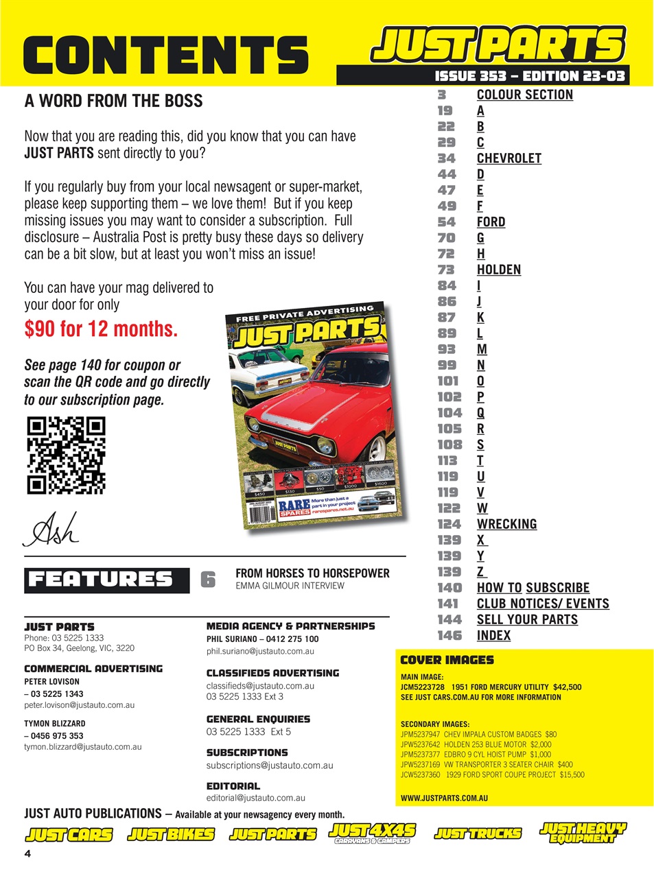 JUST PARTS Preview Pages