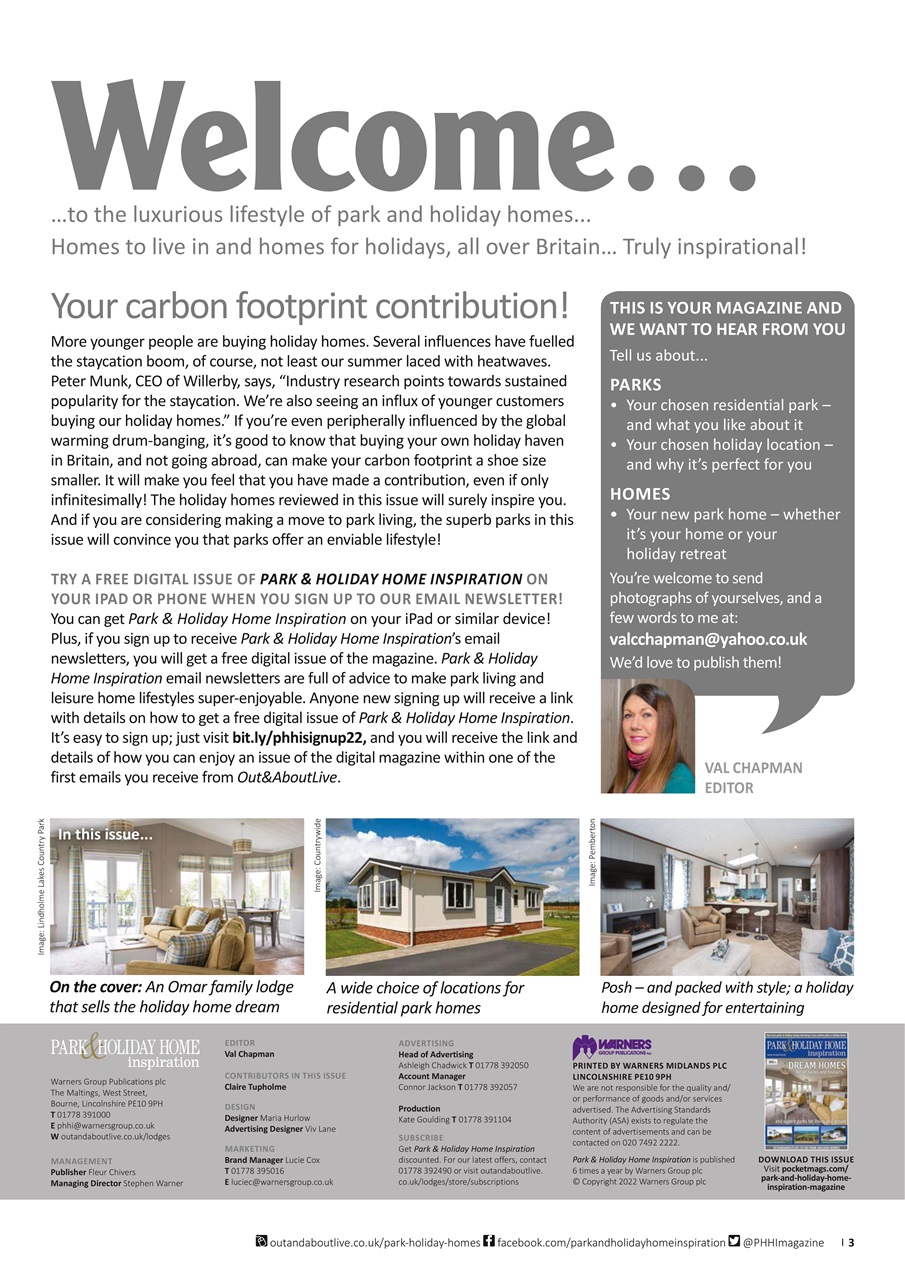 Park and Holiday Home Inspiration magazine Preview Pages