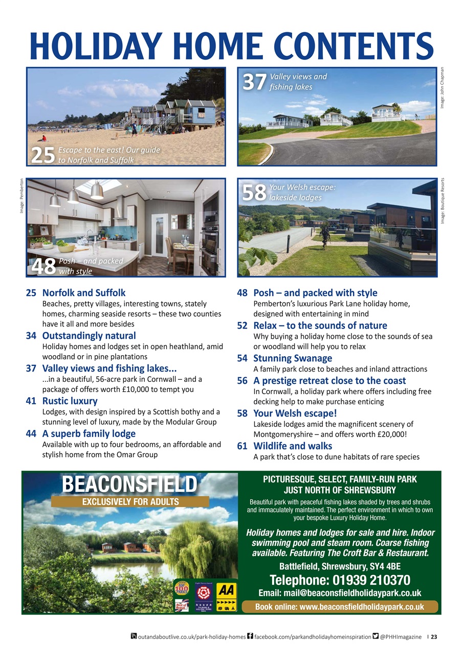 Park and Holiday Home Inspiration magazine Preview Pages