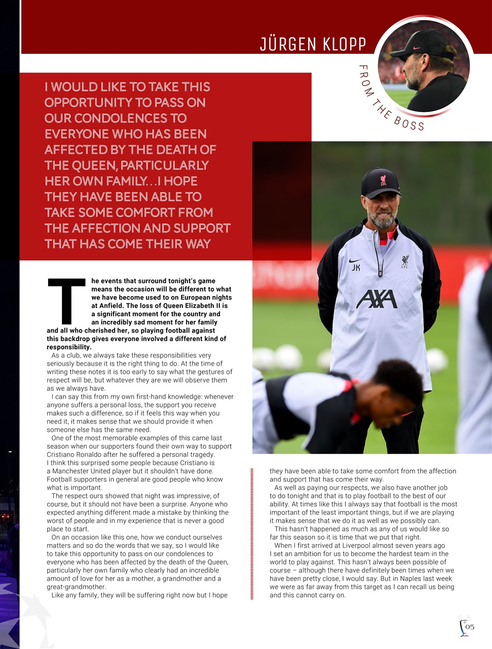 Liverpool FC Programmes Preview Pages