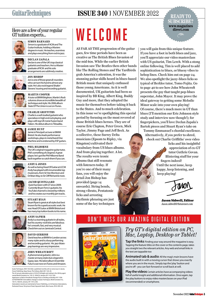 Guitar Techniques Preview Pages