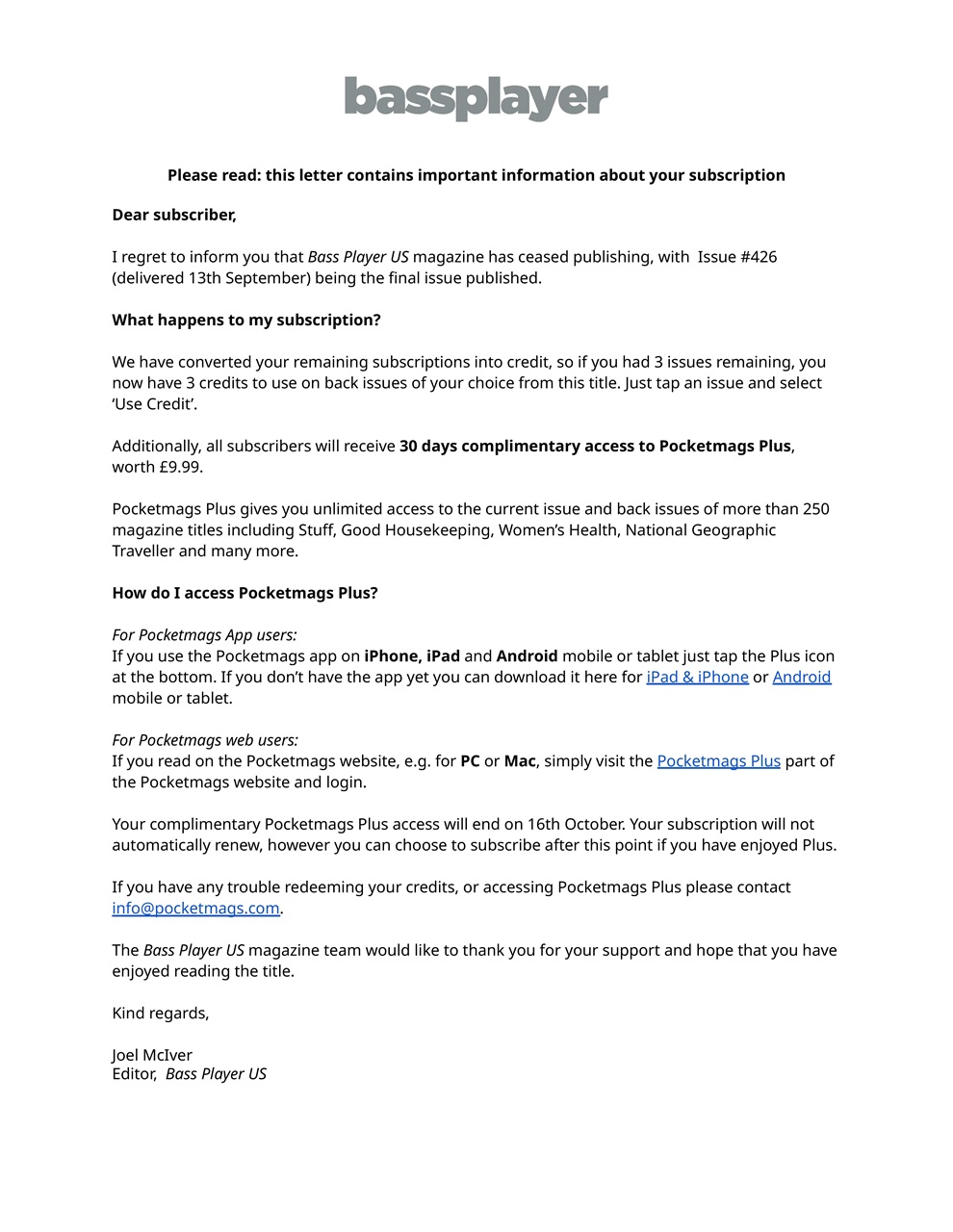 Bass Player US Preview Pages