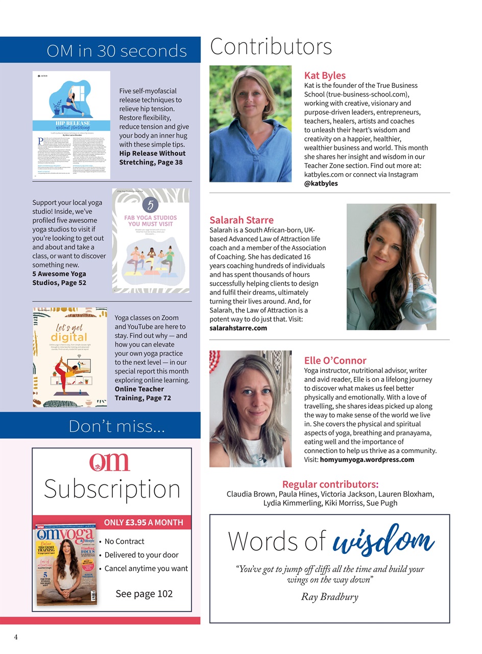 OM Yoga Magazine Preview Pages