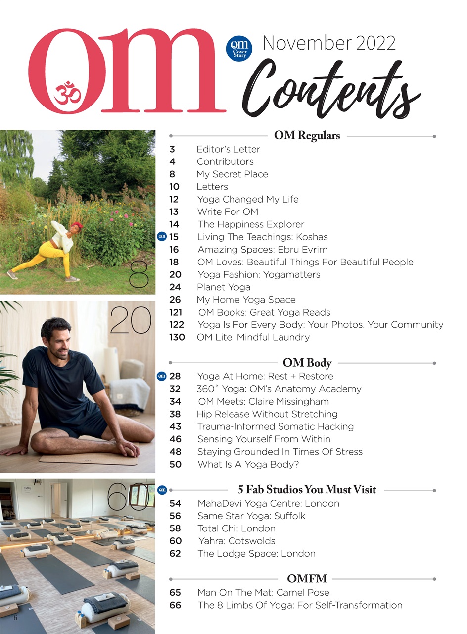 OM Yoga Magazine Preview Pages