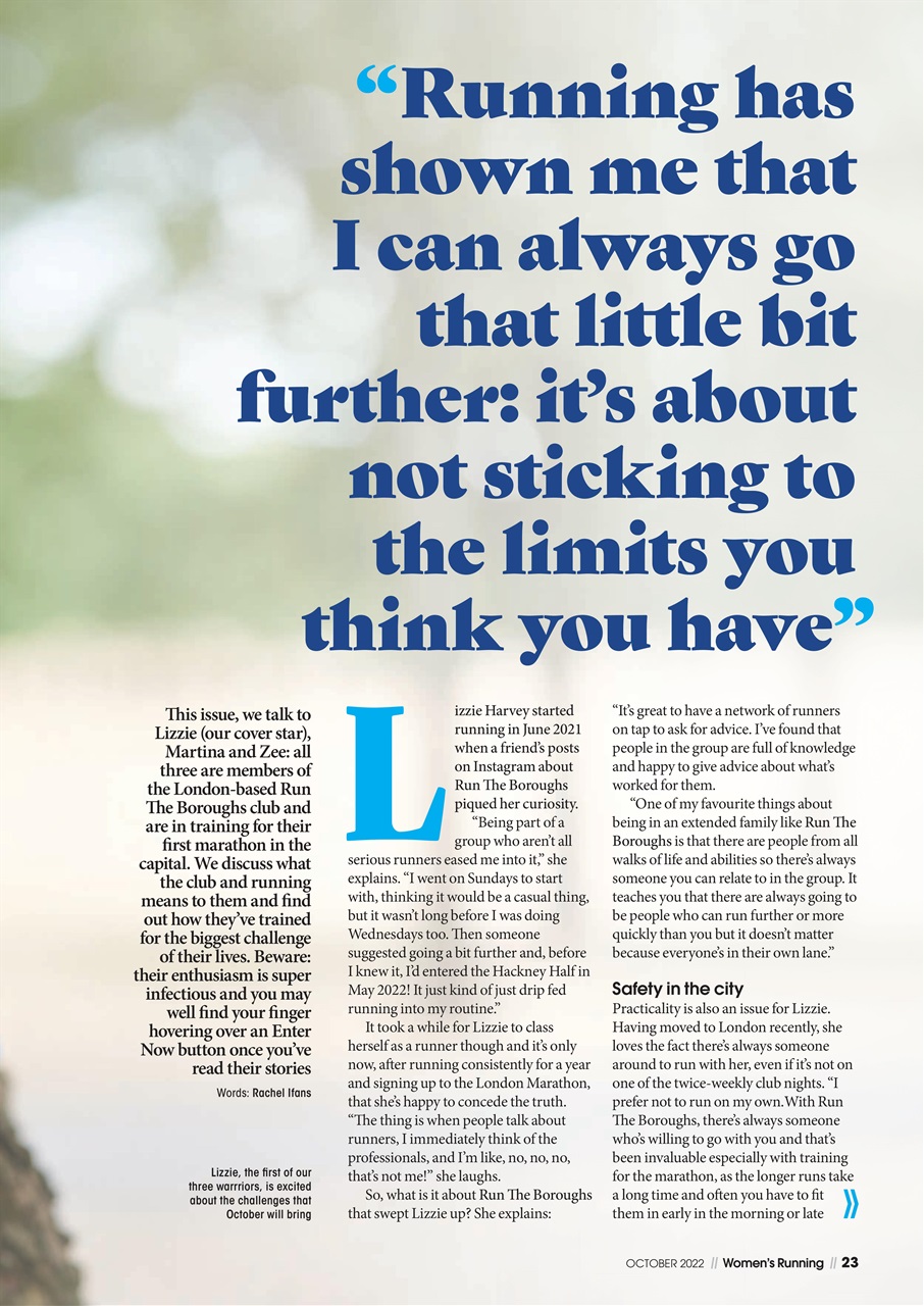 Women’s Running Preview Pages