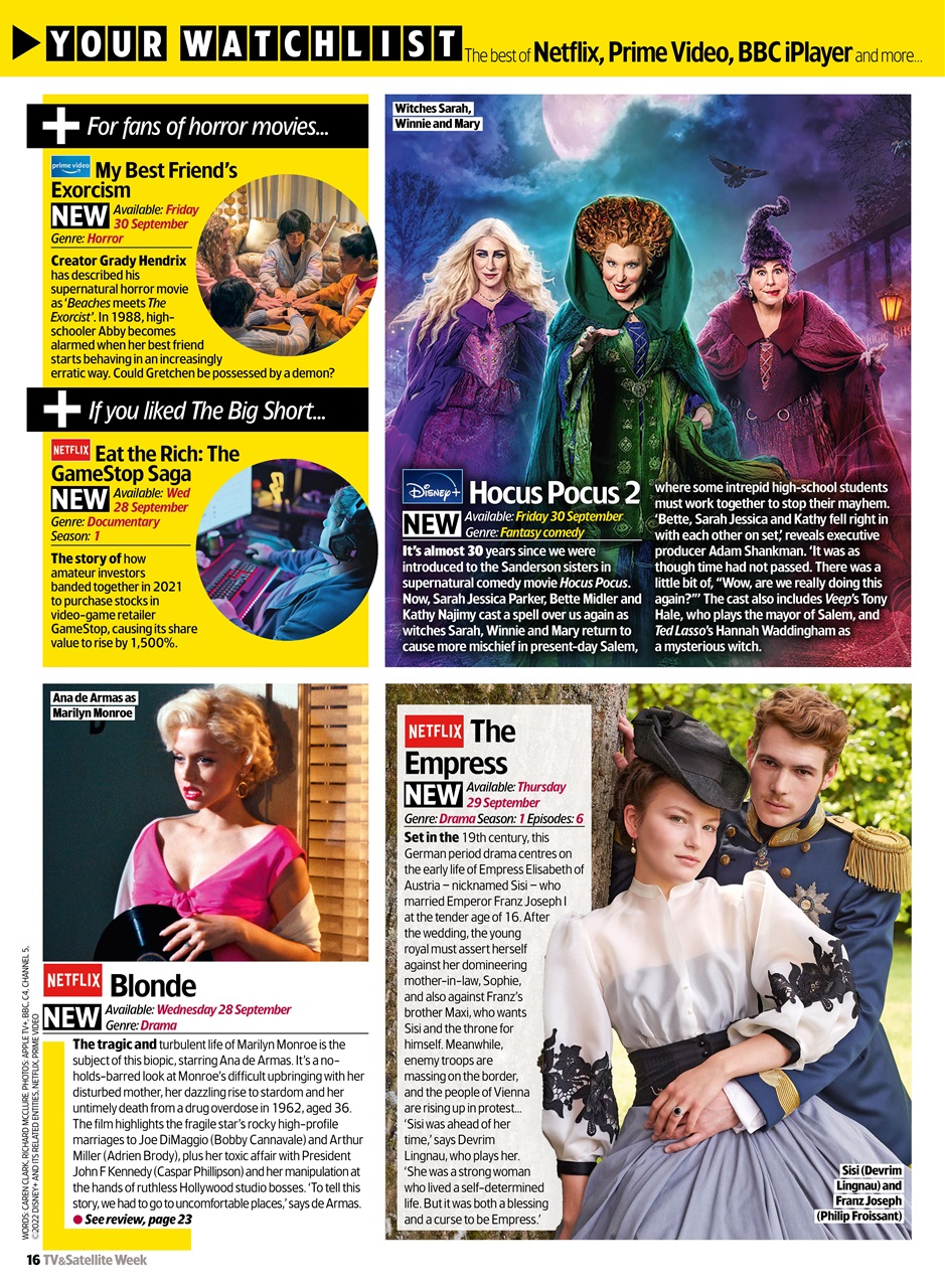 TV & Satellite Week Preview Pages