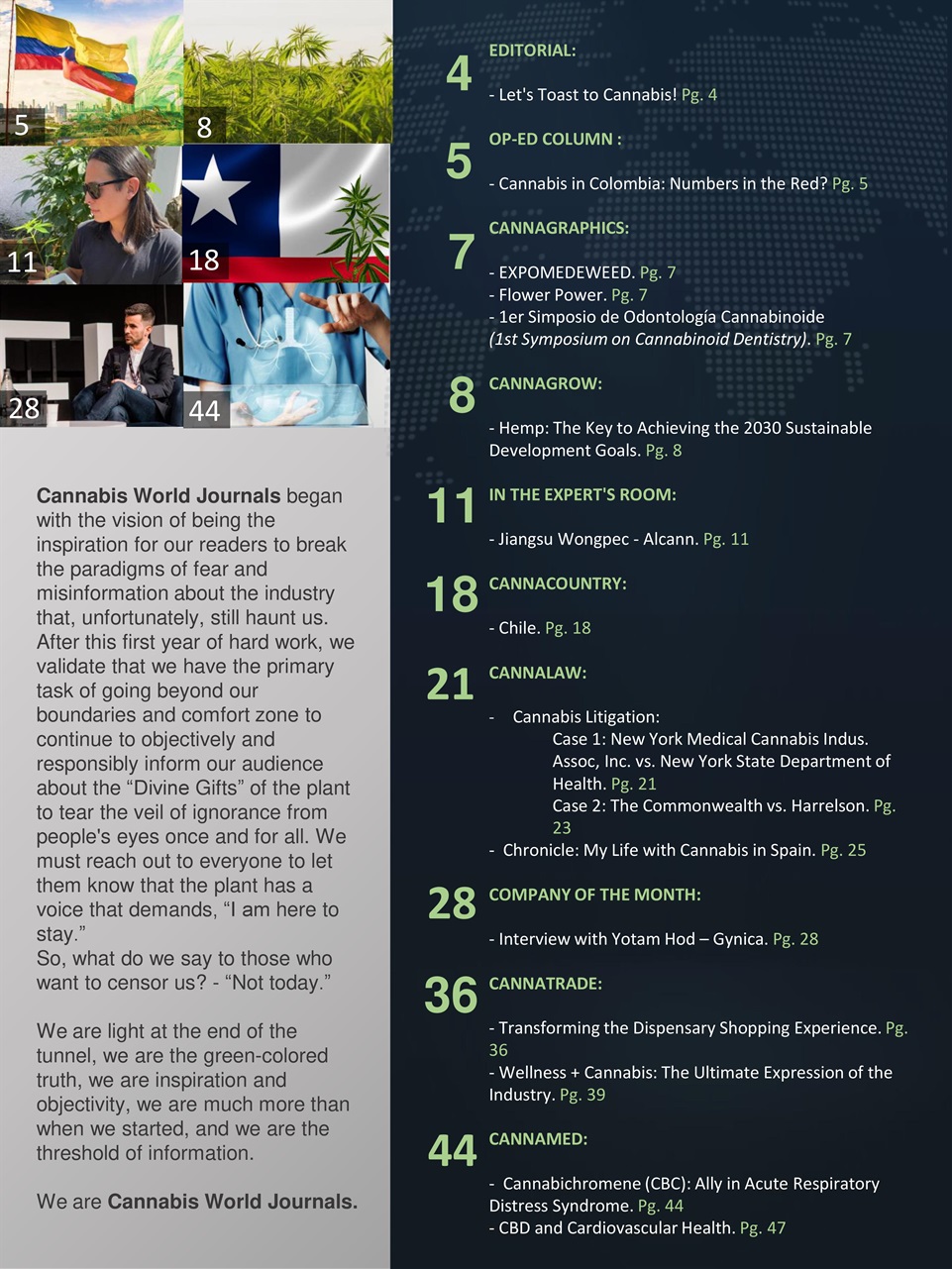 Cannabis World Journals Preview Pages