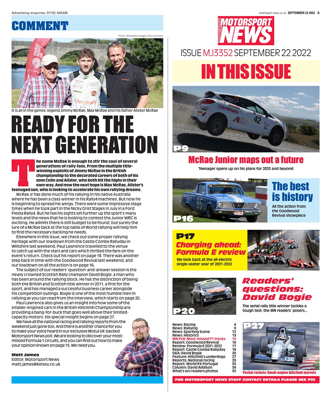 Motorsport News Preview Pages