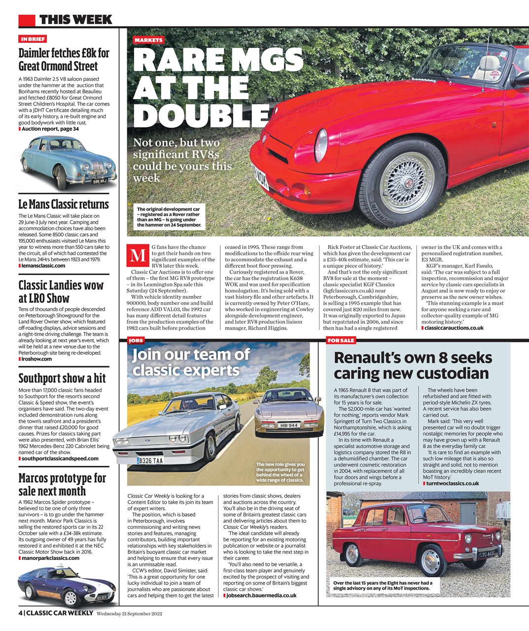 Classic Car Weekly Preview Pages