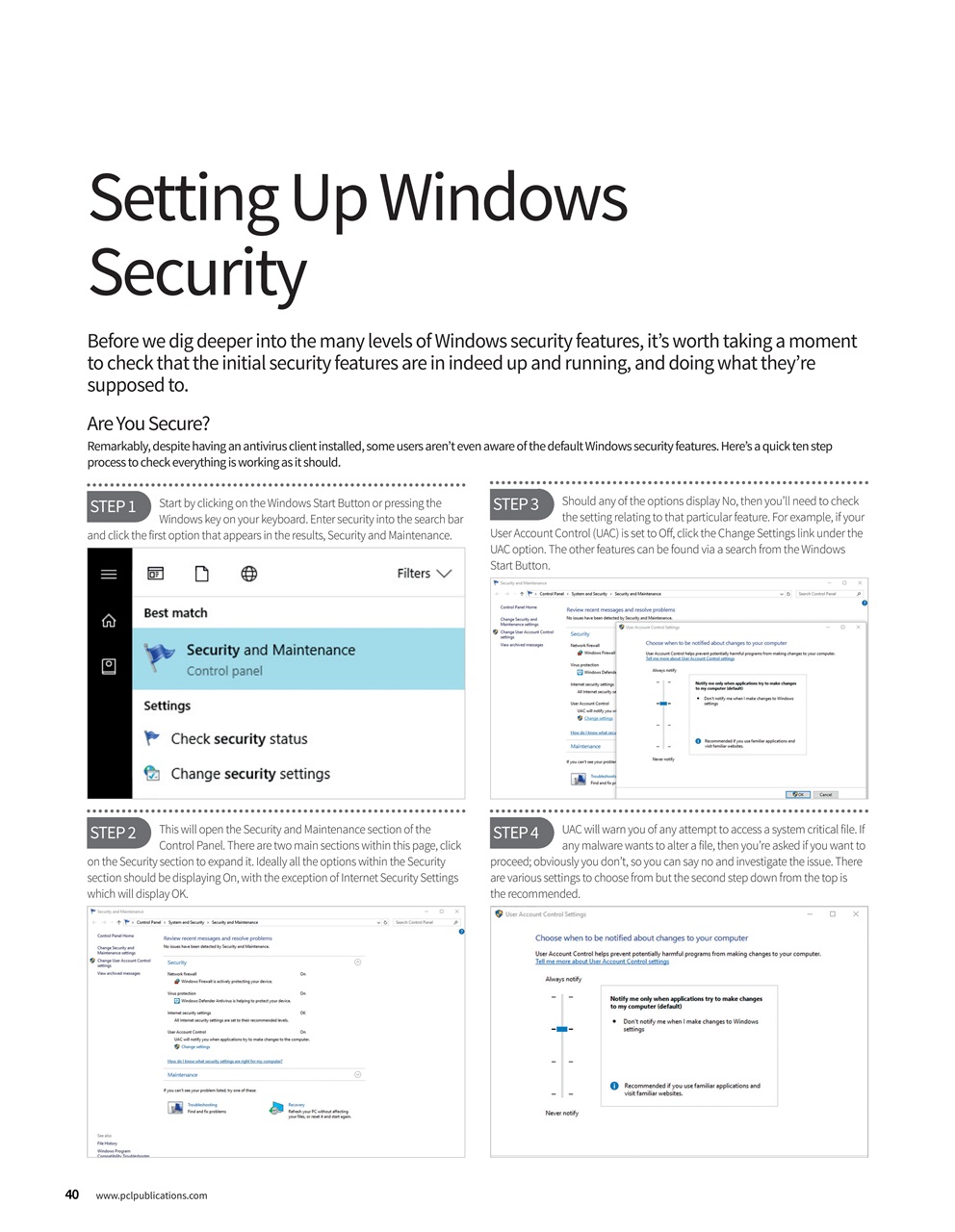 Windows User Preview Pages