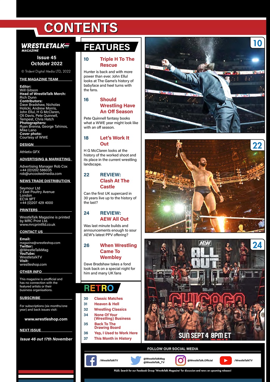 Wrestletalk Magazine Preview Pages