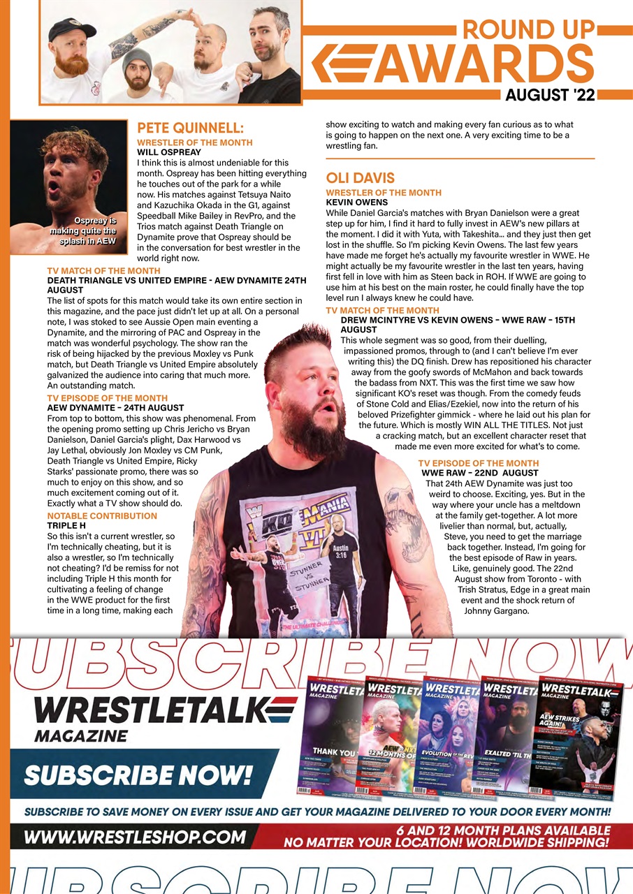 Wrestletalk Magazine Preview Pages