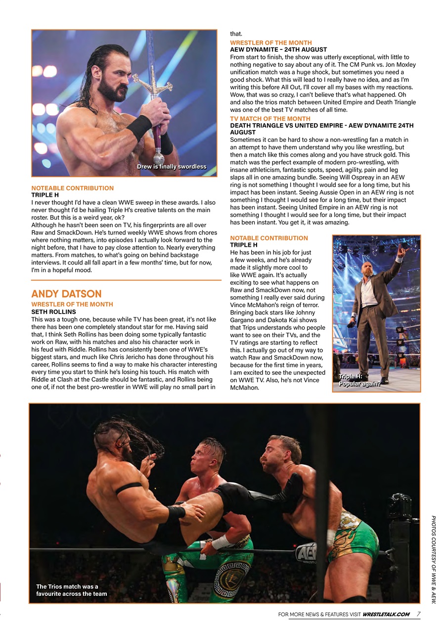 Wrestletalk Magazine Preview Pages