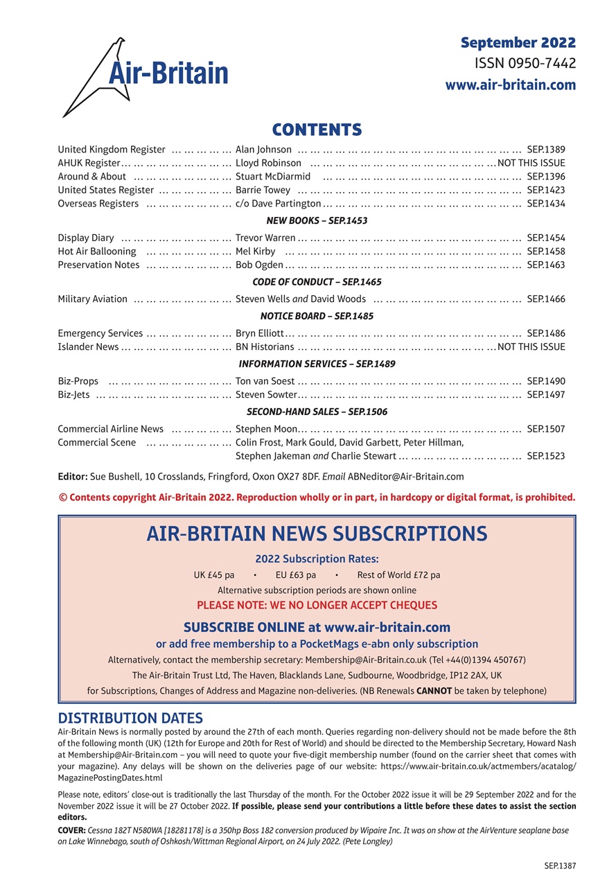 Air Britain News Preview Pages
