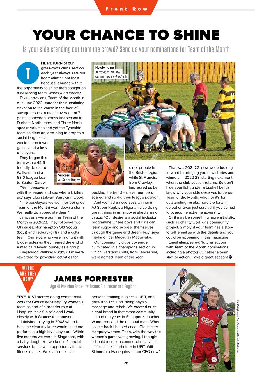 Rugby World Preview Pages