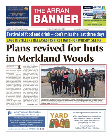 Arran Banner issue 23/09/2022