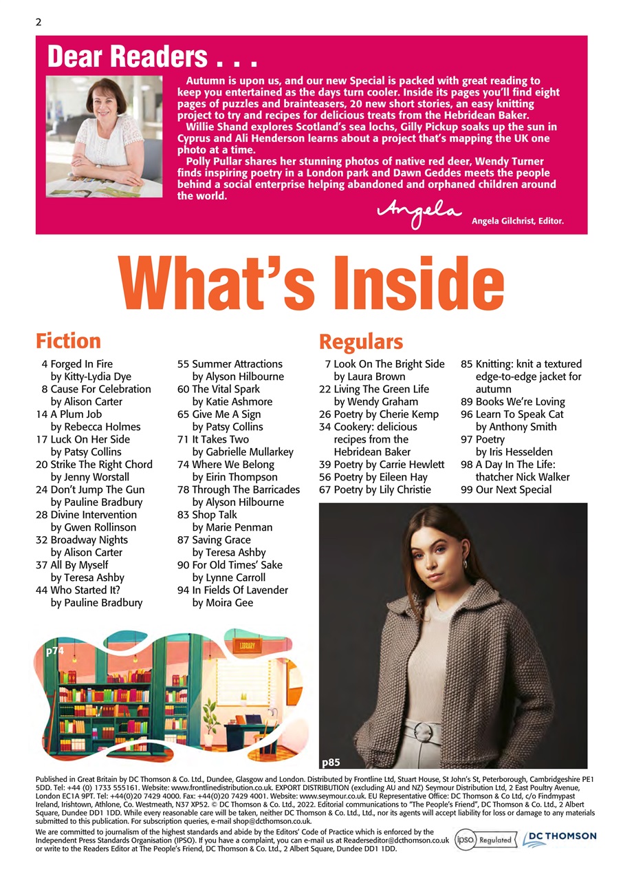 The People’s Friend Special Preview Pages