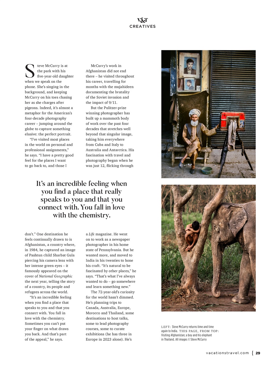 Vacations & Travel Preview Pages