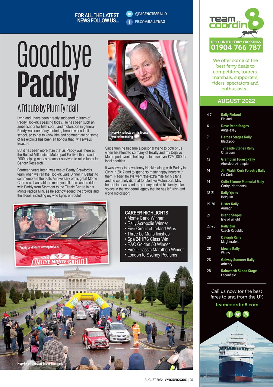 Pacenotes Rally magazine Preview Pages