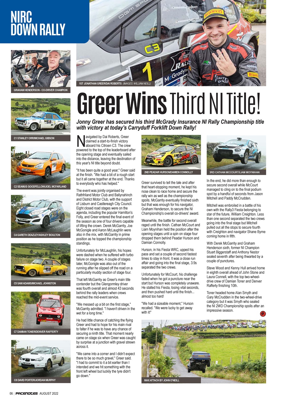 Pacenotes Rally magazine Preview Pages