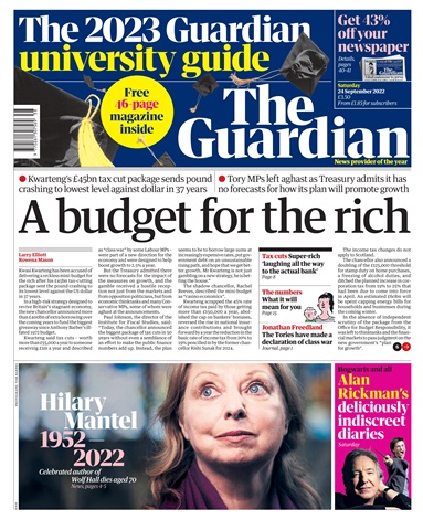 The Guardian Newspaper issue Saturday, September 24, 2022