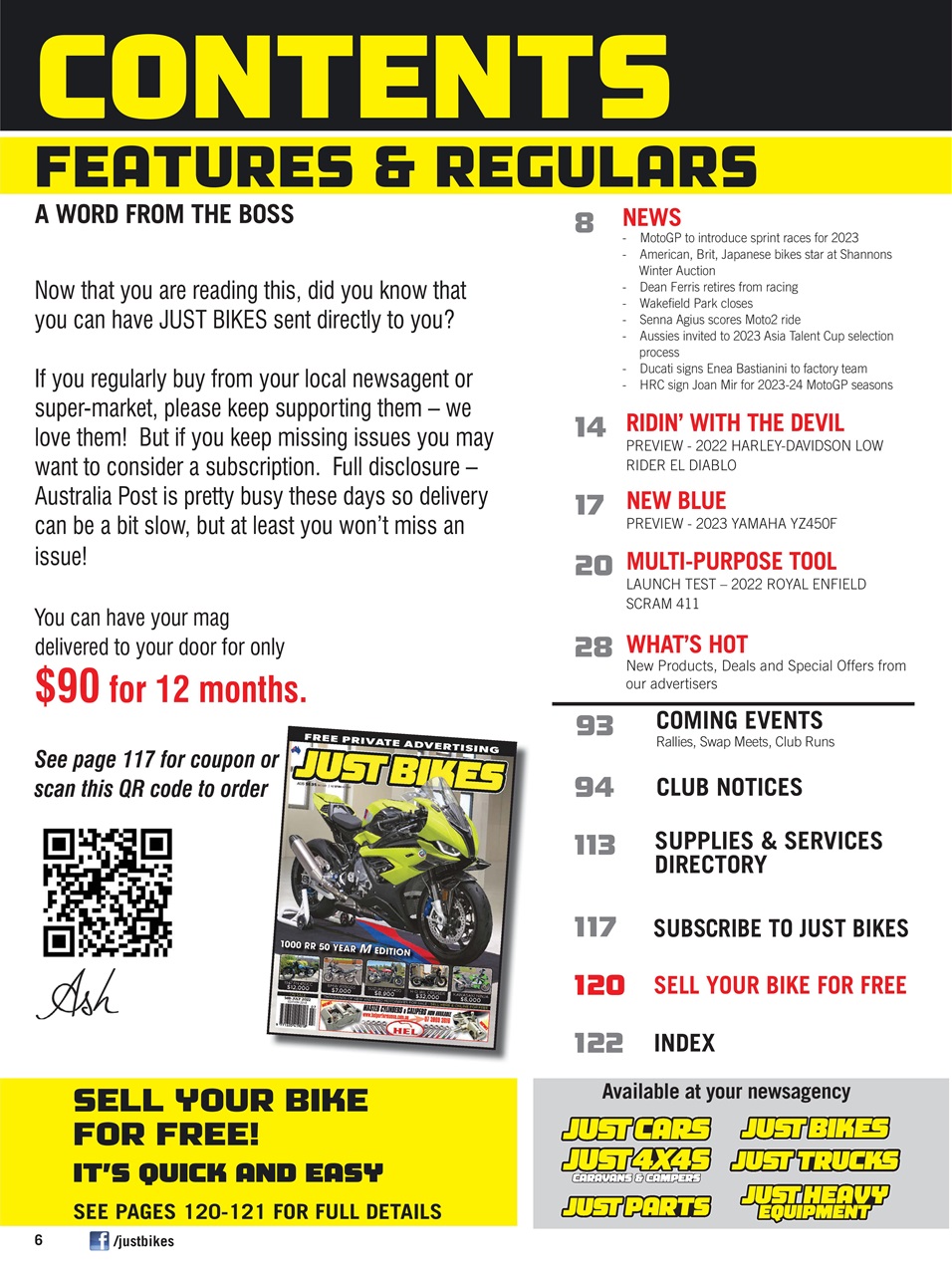 JUST BIKES Preview Pages