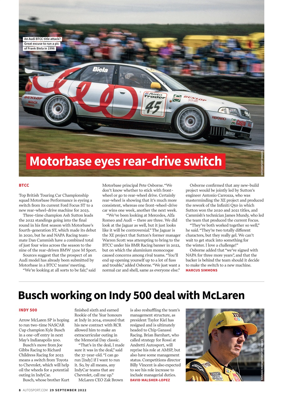 Autosport Preview Pages