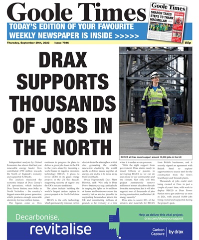 Goole Times issue Thursday, September 29th