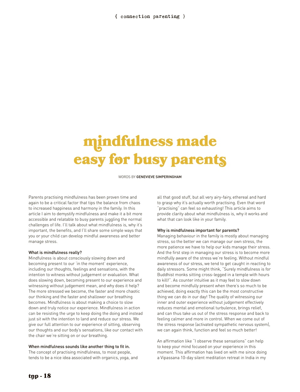 The Natural Parent Magazine Preview Pages