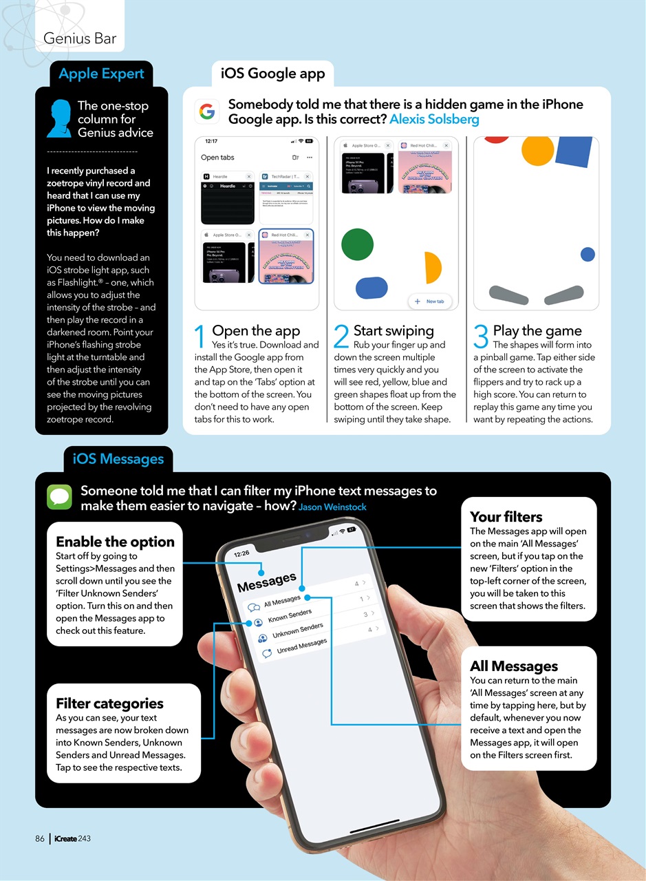 iCreate Preview Pages