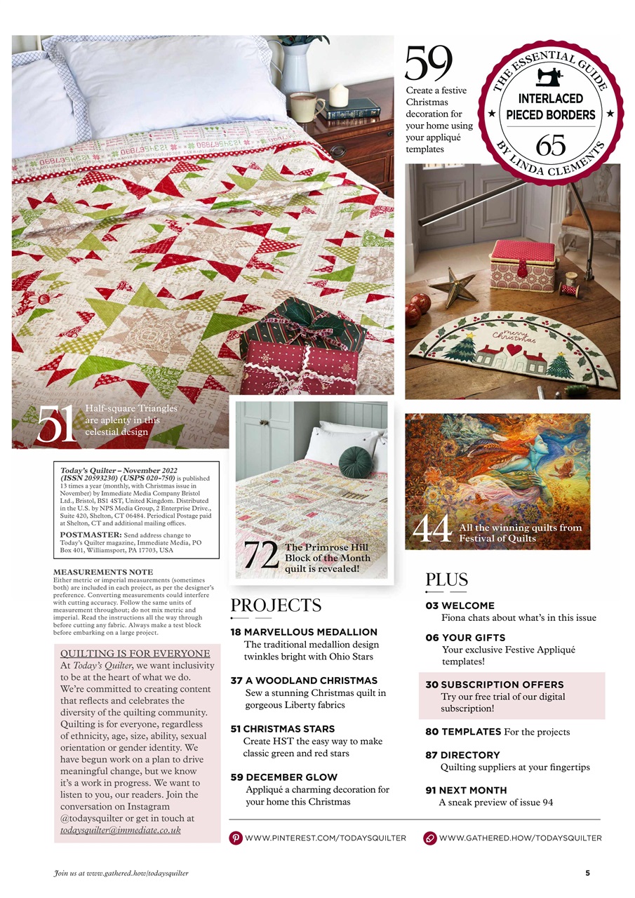 Today’s Quilter Preview Pages