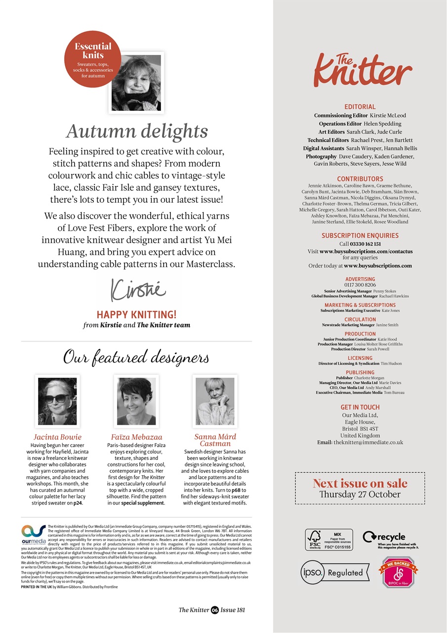 The Knitter Preview Pages