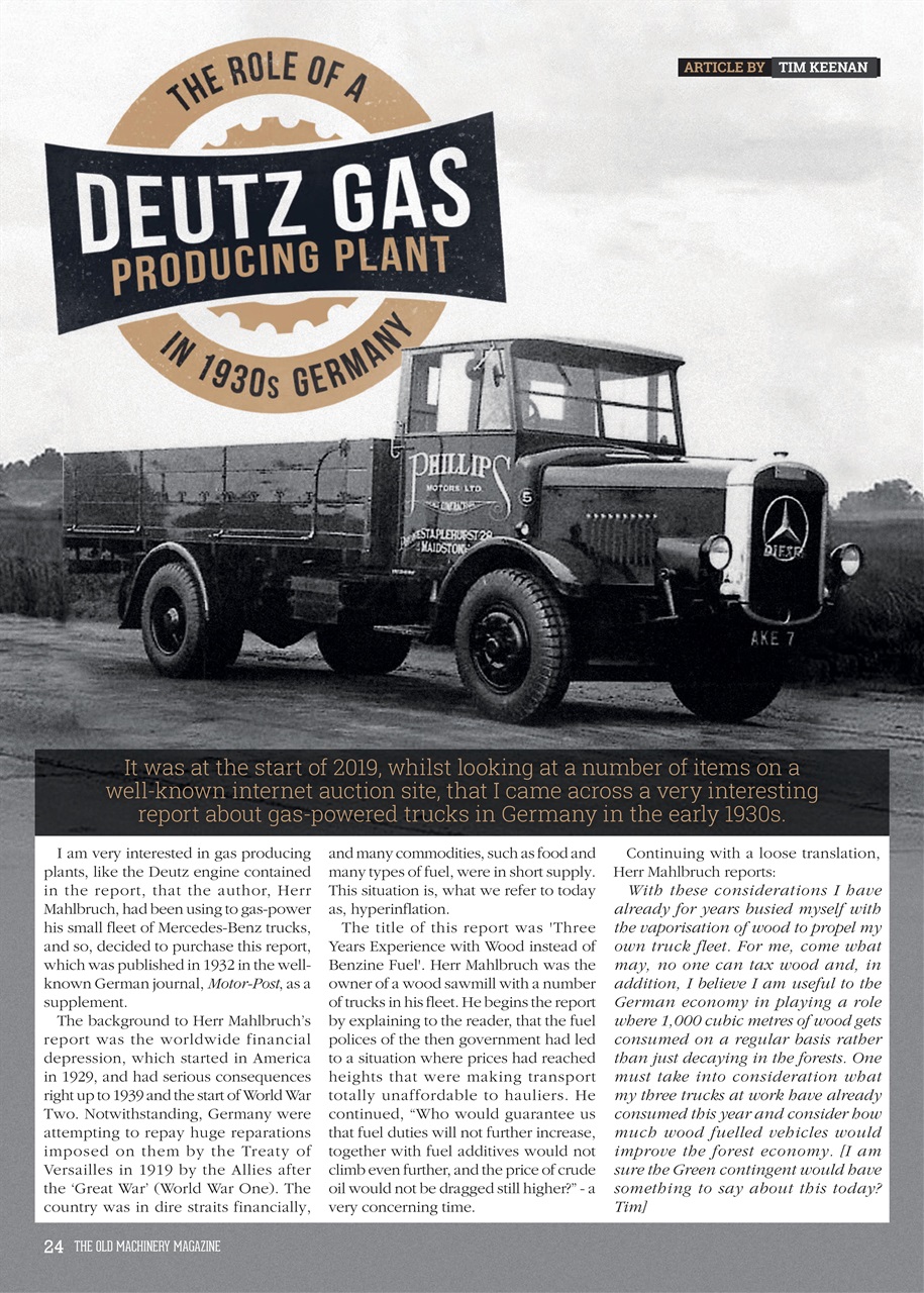 The Old Machinery Magazine Preview Pages