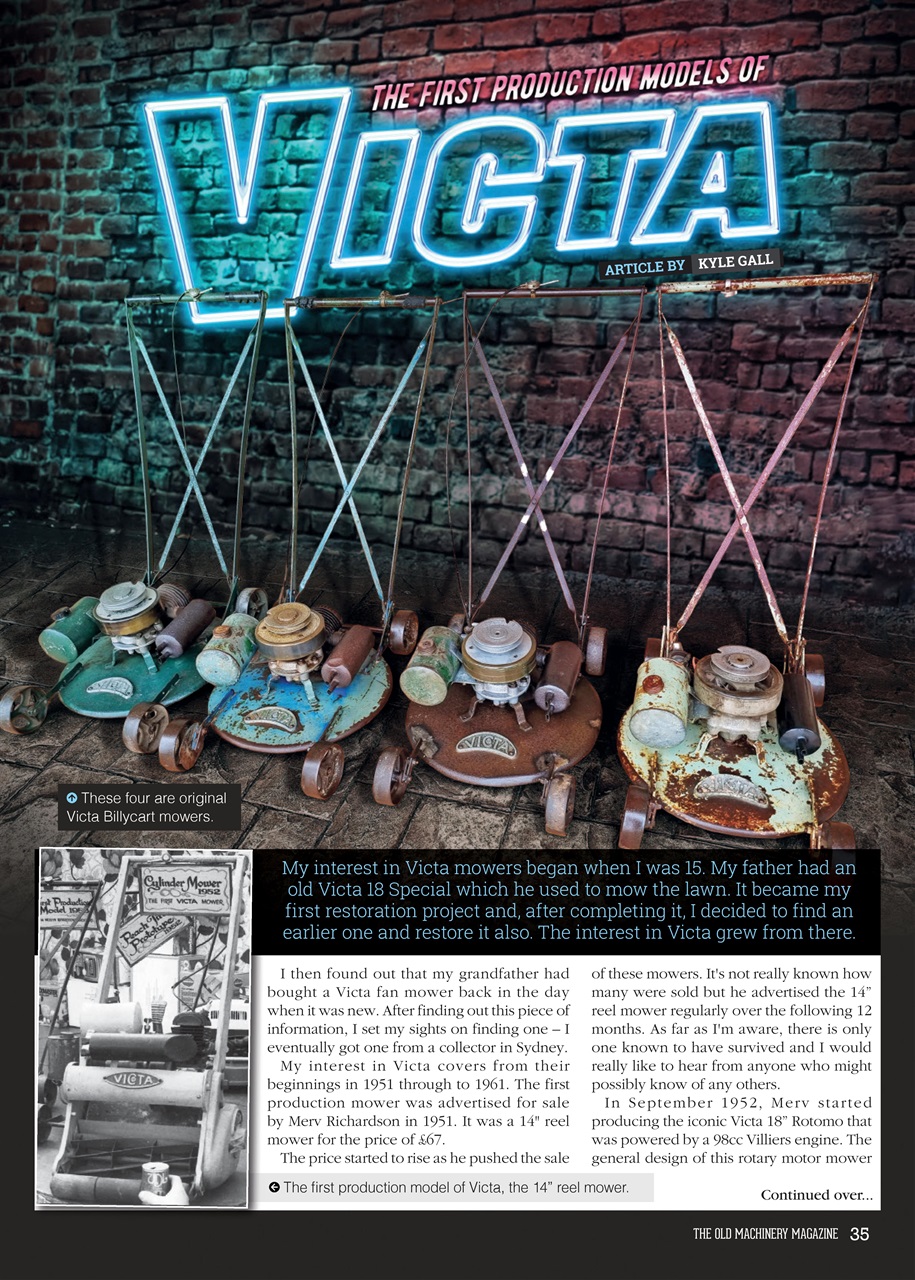 The Old Machinery Magazine Preview Pages