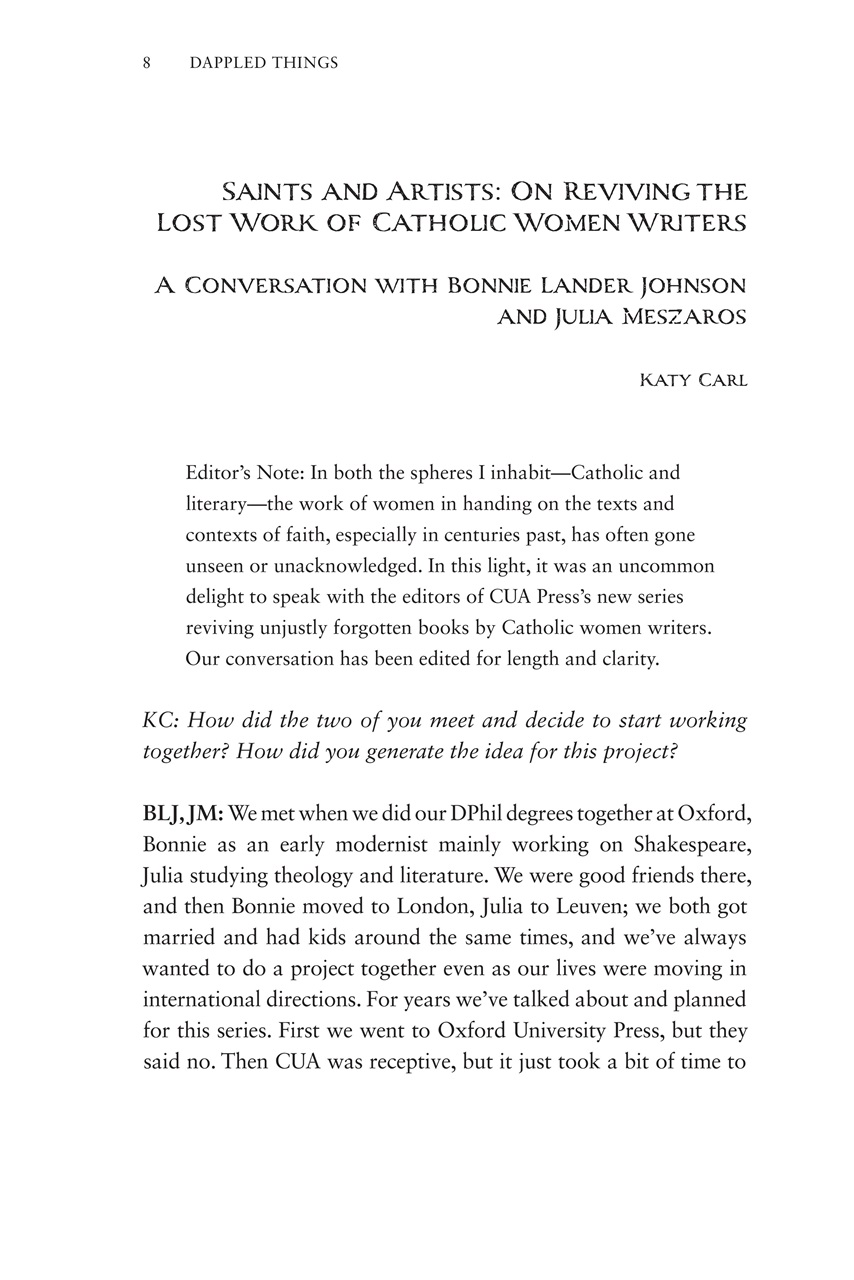 Dappled Things Preview Pages