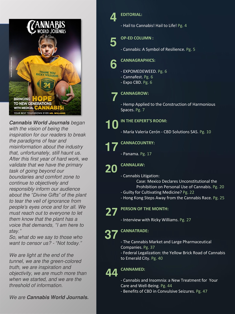 Cannabis World Journals Preview Pages