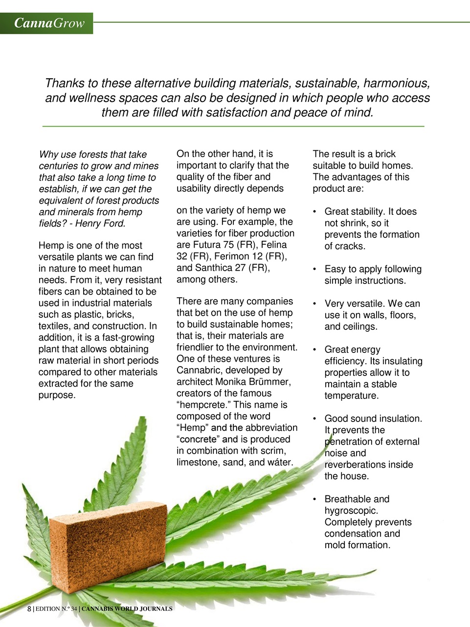 Cannabis World Journals Preview Pages