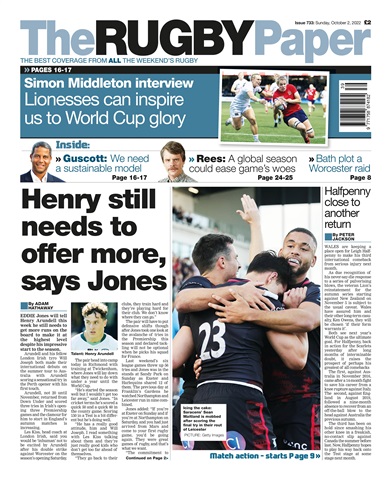 The Rugby Paper issue 2 Oct 2022