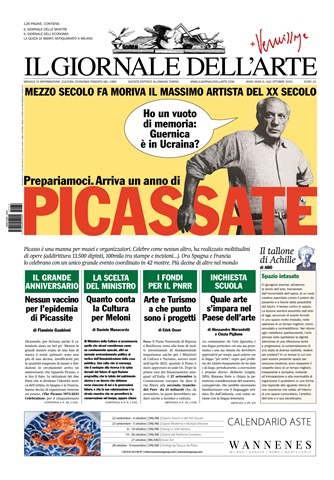 Il Giornale Dell’Arte issue ottobre 2022