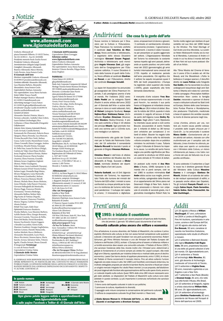 Il Giornale Dell’Arte Preview Pages