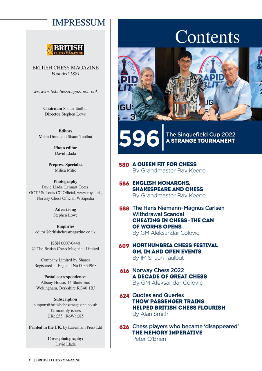 British Chess Magazine Preview Pages