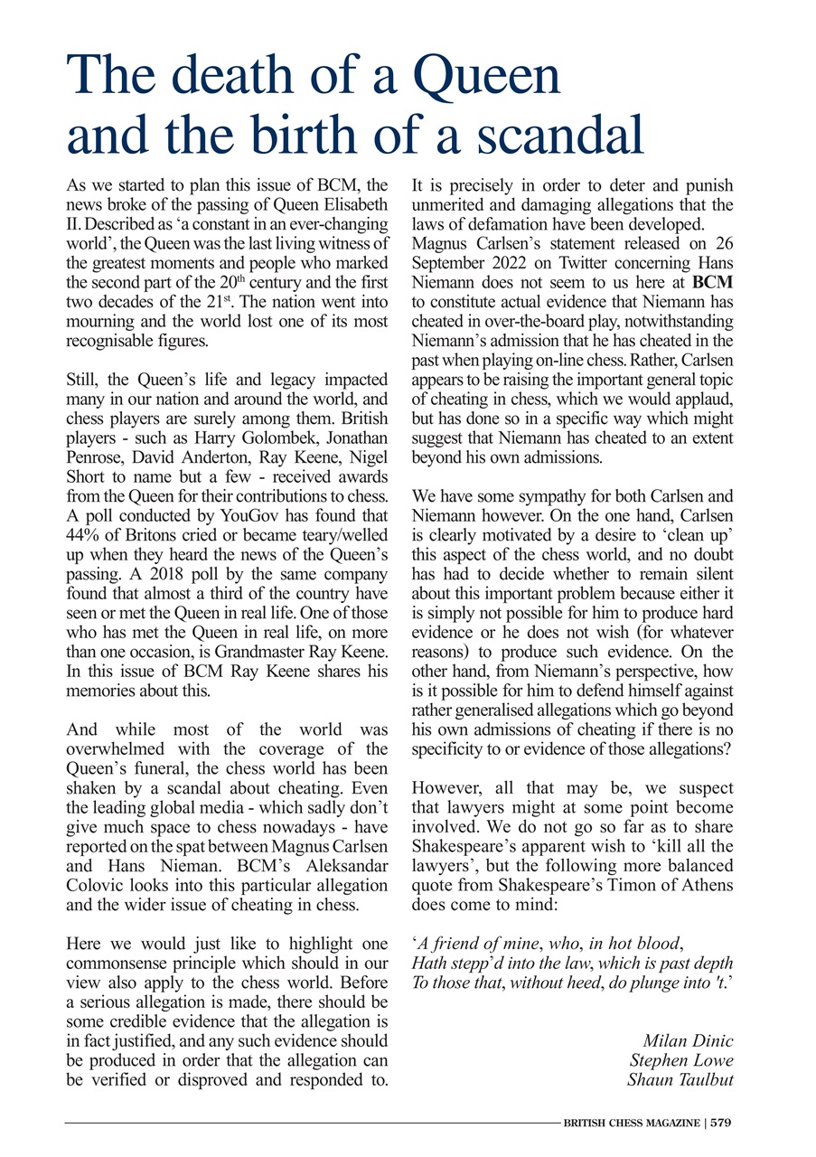 British Chess Magazine Preview Pages